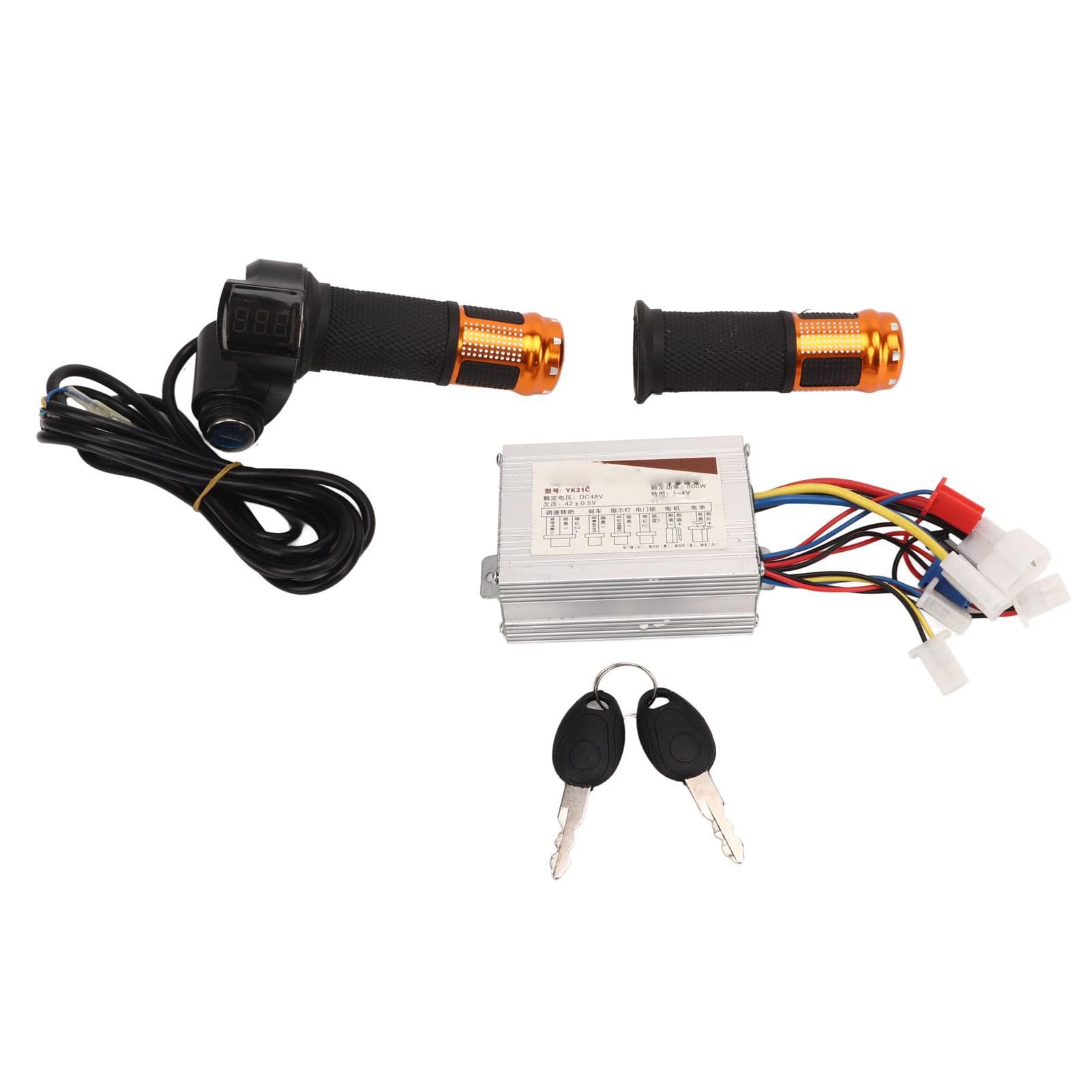 DC48V 800W Brushed DC Motor Speed Controller With Gold All Purpose Twist Grip for Electric Bike