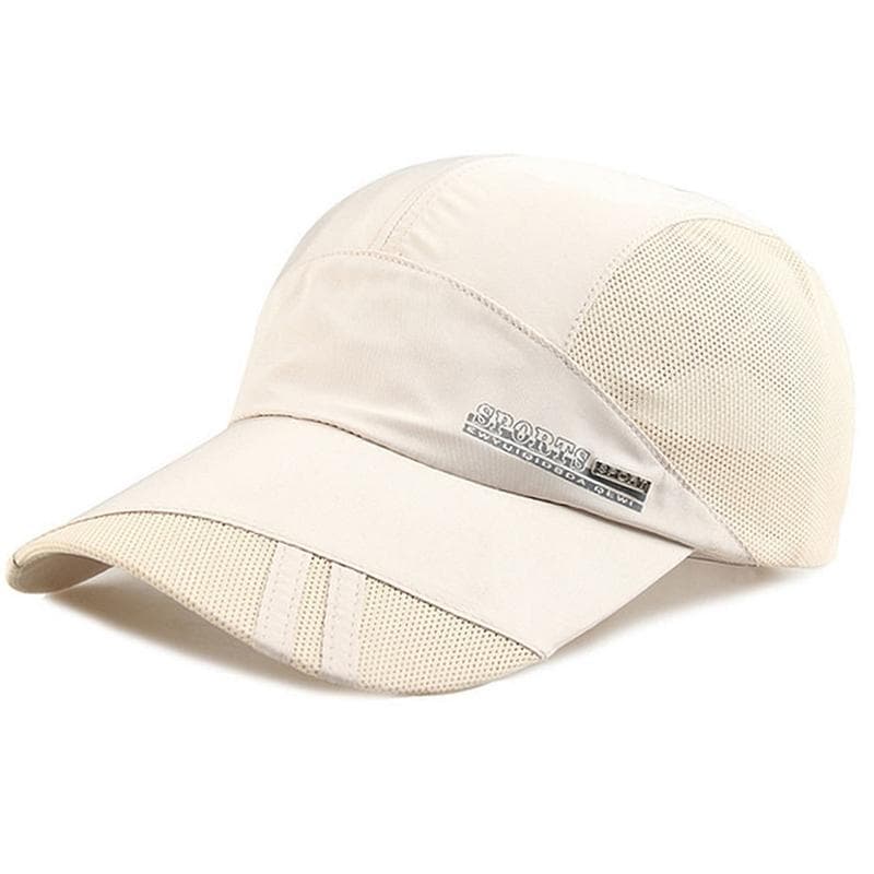 Quick Dry Men Baseball Cap for Sports Cool Mesh Summer Women Sun Hat Fishing Running Family Parent Teenager Cap beige