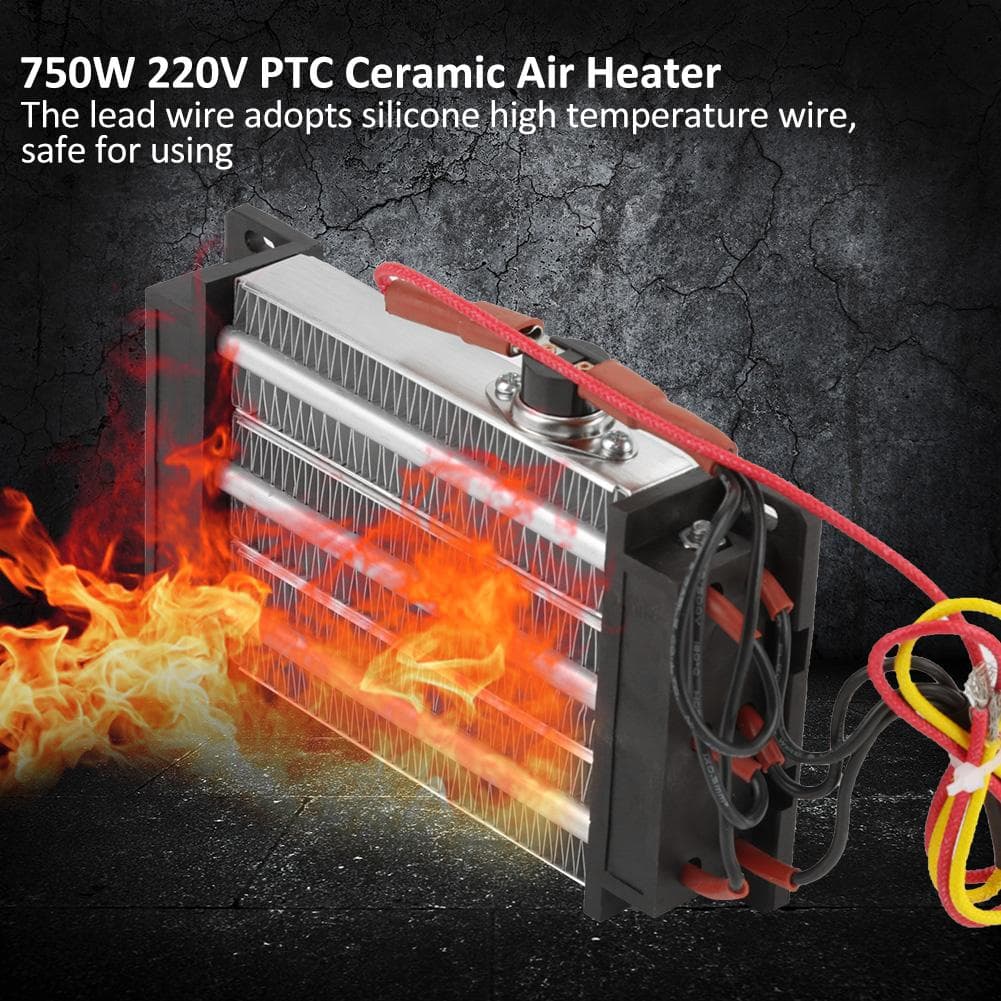 PTC Ceramic Air Heater Heating Element Electric Heater 750W 220V 140 x 76mm