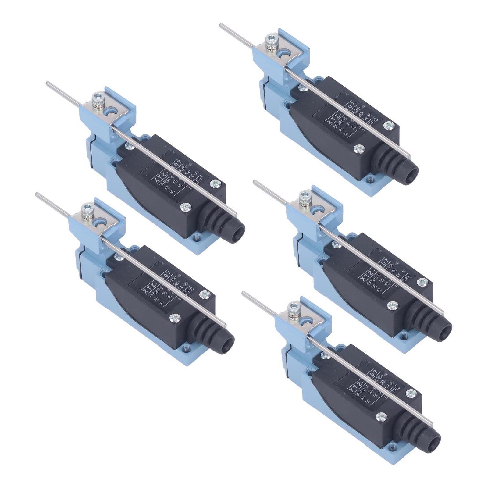 5PCS Momentary Limit Switch Adjustable Rod Lever Arm Travel Switch for CNC Milling Tool 3D Printer