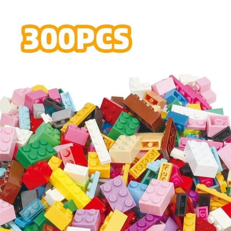 300 500 1000 Pieces Building Blocks City DIY Creative Bricks Compatible MOC Bricks Bulk Base Plate Educational Kids Toy Blocks 300Pcs