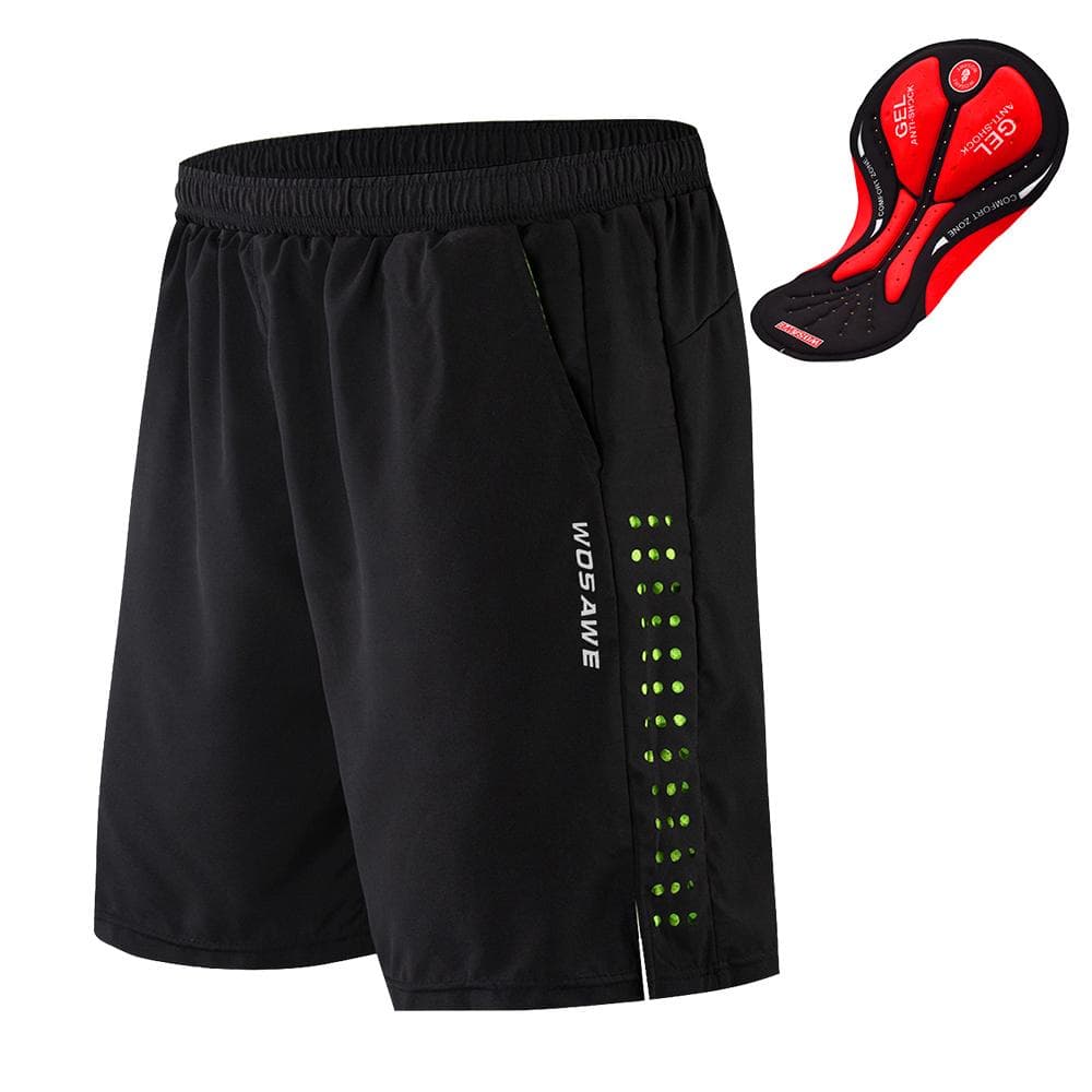 Men Bike Short with 3D Gel Padding and Mesh Lining Breathable Quick Dry Loose-Fit Bicycle Shorts XL black