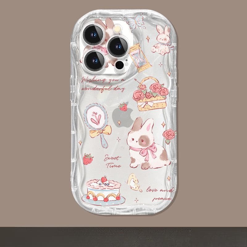 Suitable for Apple 15 Mobile Phone Case Silicone IPhone 14 Cartoon Lamb 13promax Bracelet 16/12mini iPhone 15