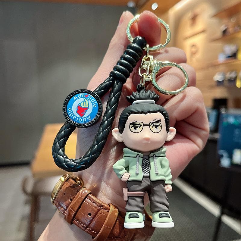 New Naruto Kakashi Naruto Sasuke 3D Cartoon Doll Car Keychain Pendant Gift 5