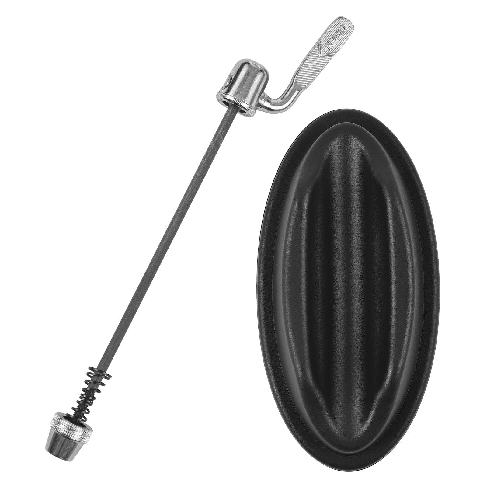 Bicycle Front Wheel Riser Block and Quick Release Skewer for Indoor Bike Training black