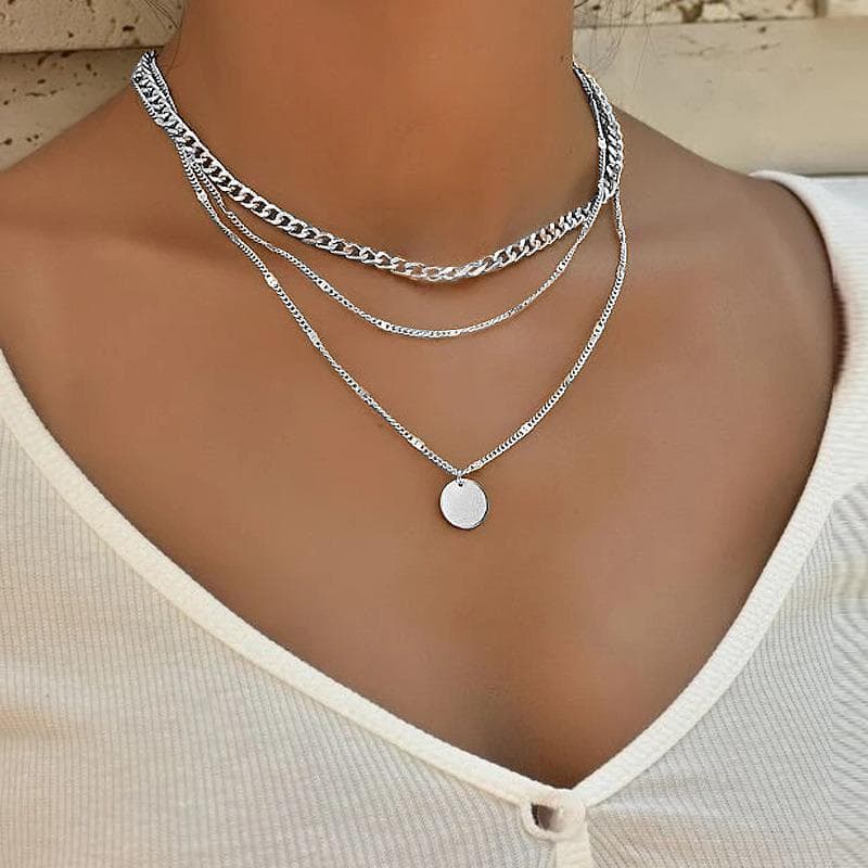 Vintage Necklace on Neck Chain Women's Jewelry Layered Accessories for Girls Clothing Aesthetic Gifts Fashion Pendant 2022 silver