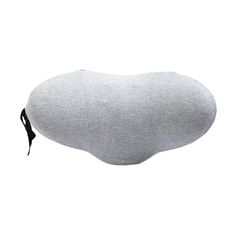 Lumbar Support Pillow Cotton Memory Foam Ergonomic Curve Fit Spinal Massage Spots Waist Support 49x27x13.5cm/19.3x10.6x5.3in light gray
