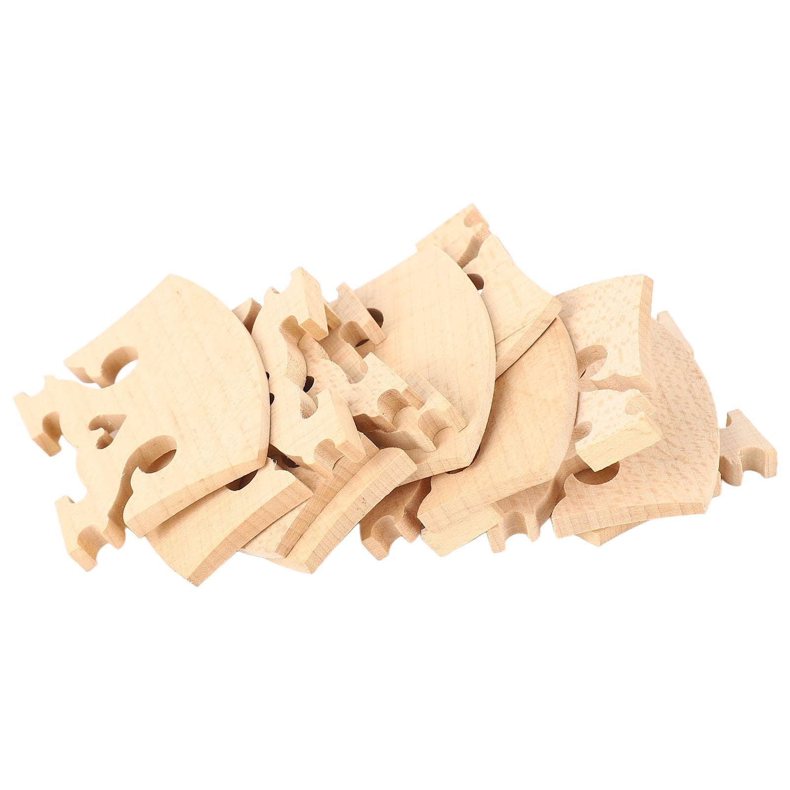 10PCS 44 Violin Bridge Replacement Heart Shape Maple Wood String Bridge for Baroque Style Violins