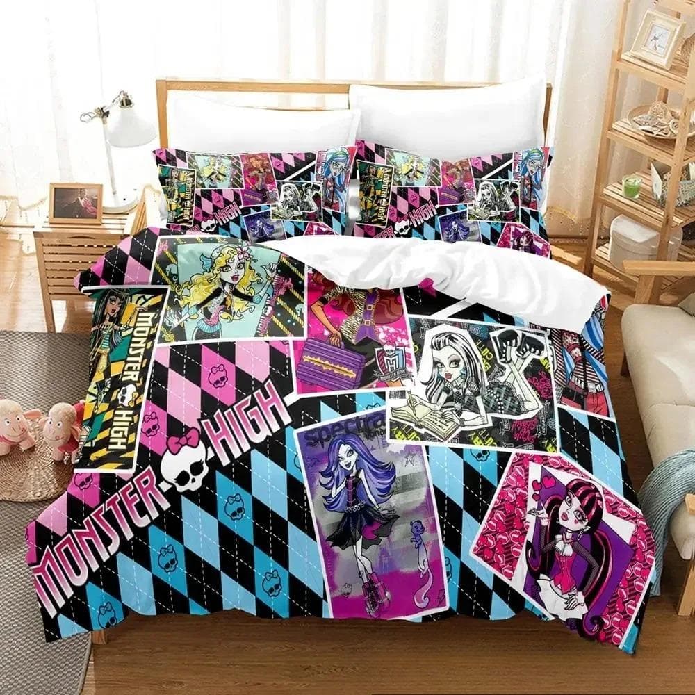 3D Print Personelity Monster Cartoon High Bedding Set Boys Girls Twin Queen King Size Duvet Cover Pillowcase Bed boys Adult 200x200cm 3pcs