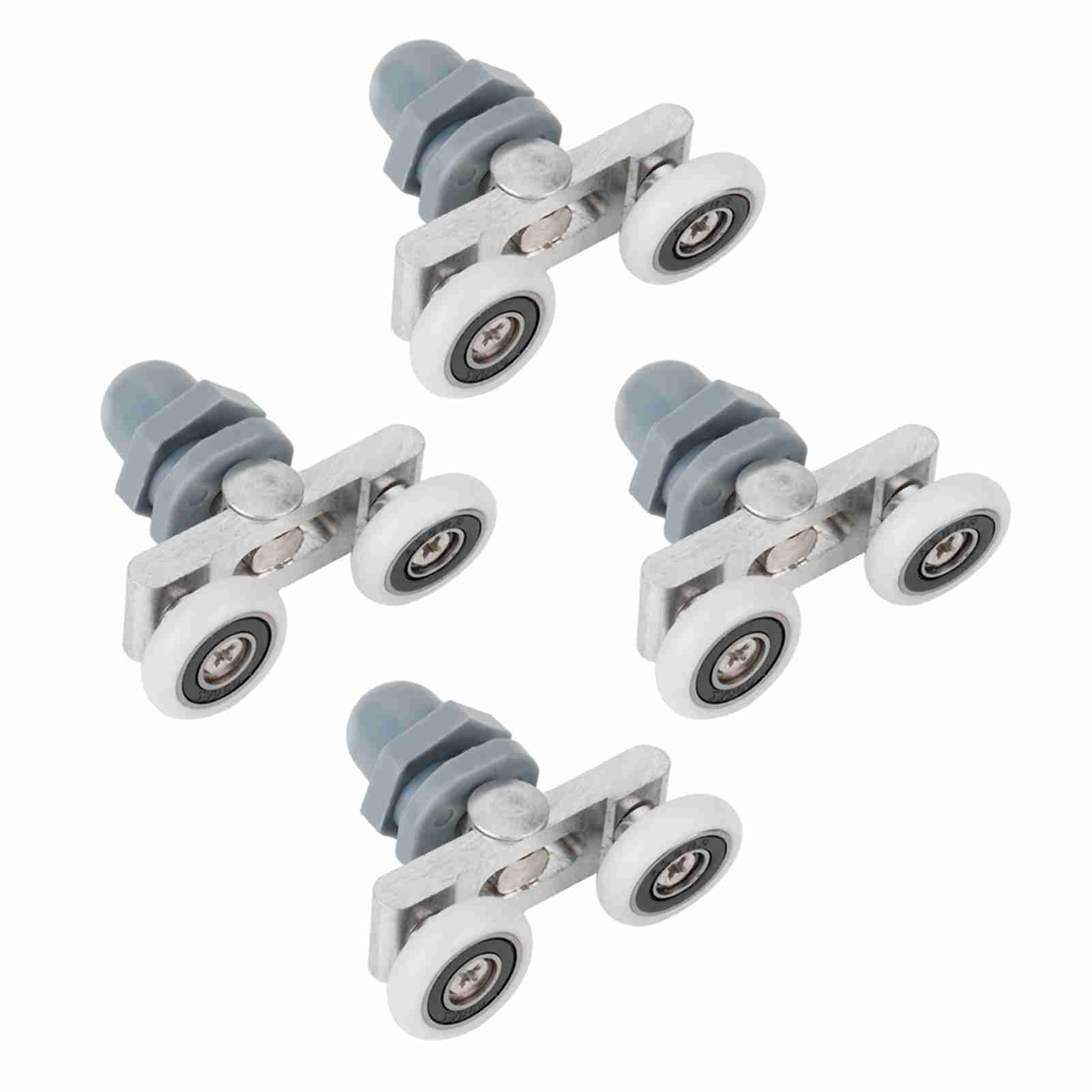 4pcs Durable Double Sliding Roller Track Door Wheel Bathroom Glass Door (25mm) 25mm for 200Pcs A4 Paper