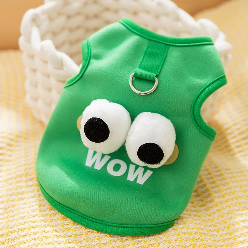 Autumn and Winter Cute Dog Big Eyes Cute Boy Two Feet Thin Velvet Sweater Cat Can Be Towed Warm Pet Teddy Clothes XS