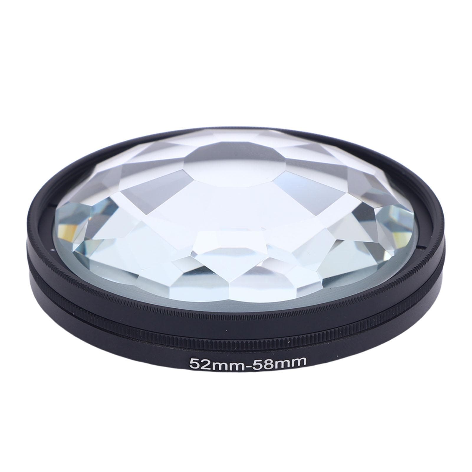 58mm Kaleidoscope Filter Special Effects Camera Filter with 52MM-58MM Adapter Ring Compatible with