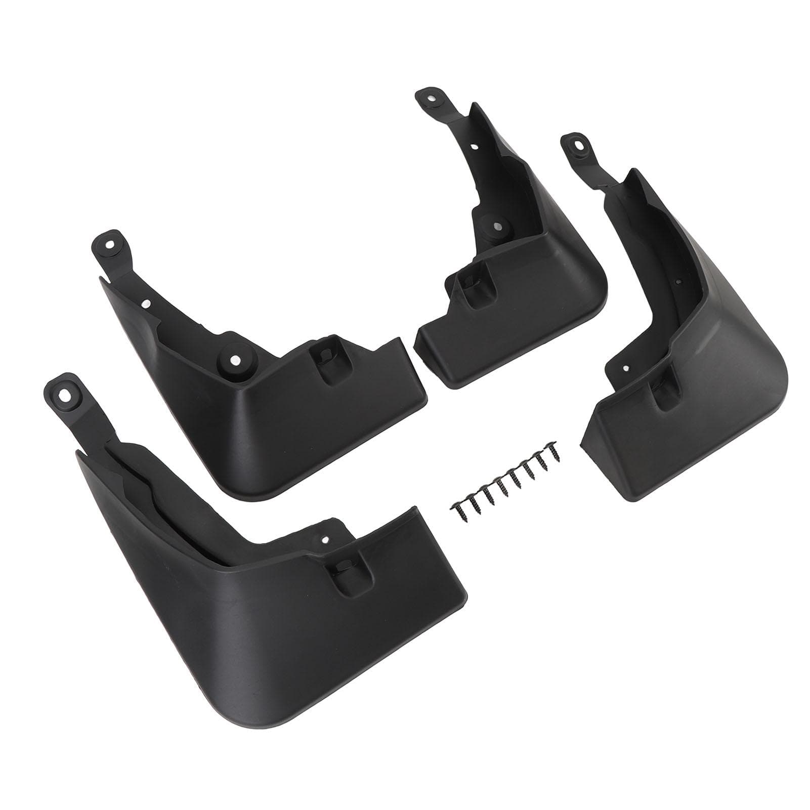 4PCS Car Mud Flaps Front Rear Left Right Black Splash Proof Effective Protection Elegant Splash