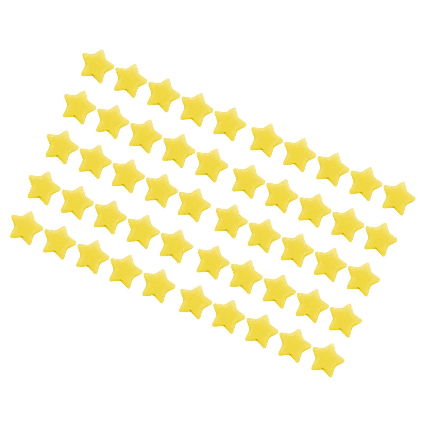 50PCS Star Beads Cute Acrylic Star Loose Beads for DIY Craft Jewelry Making Bracelet Necklace yellow
