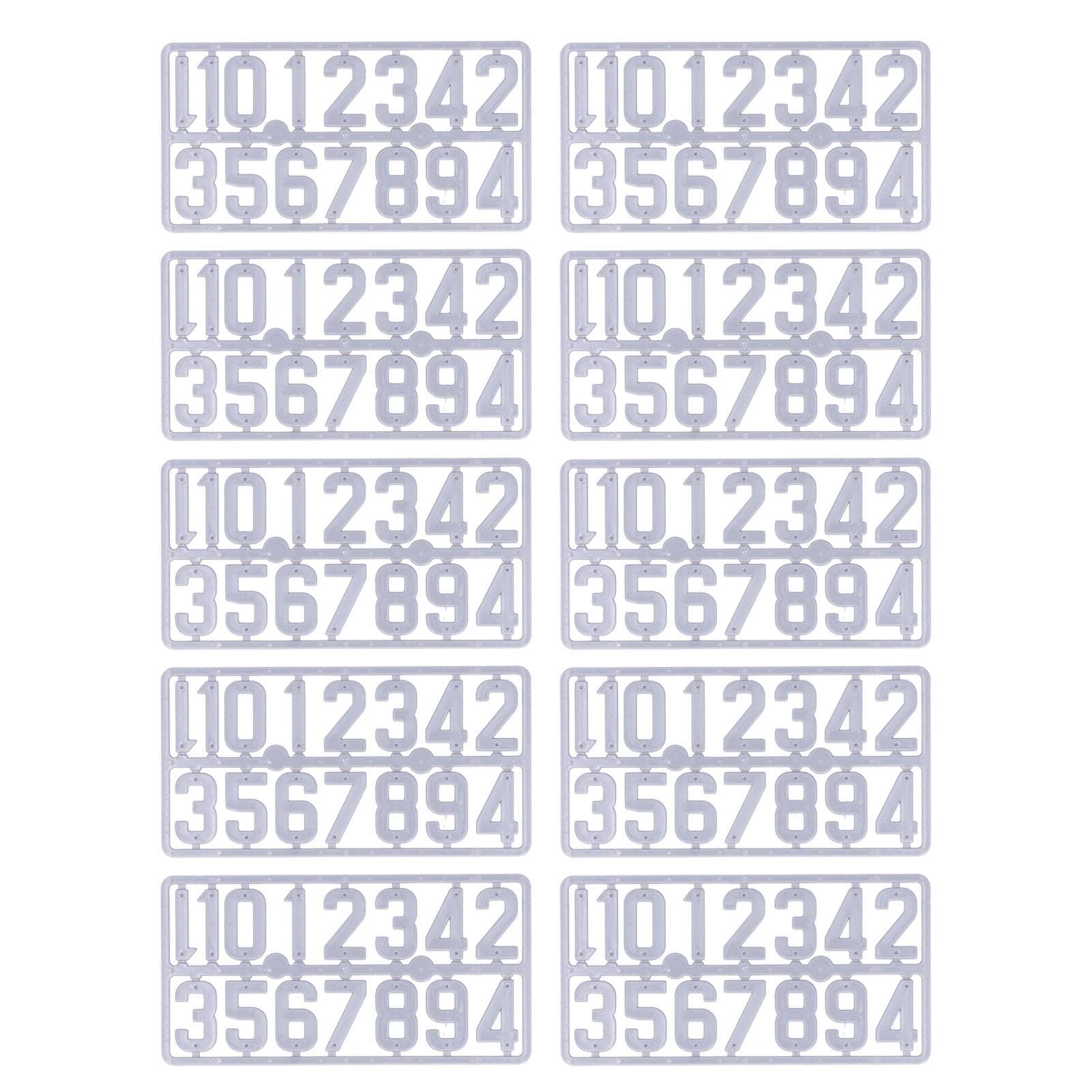 10Set Plastic Number Tag Detachable Number Sign Number Marking for Residence Apartment Beehive