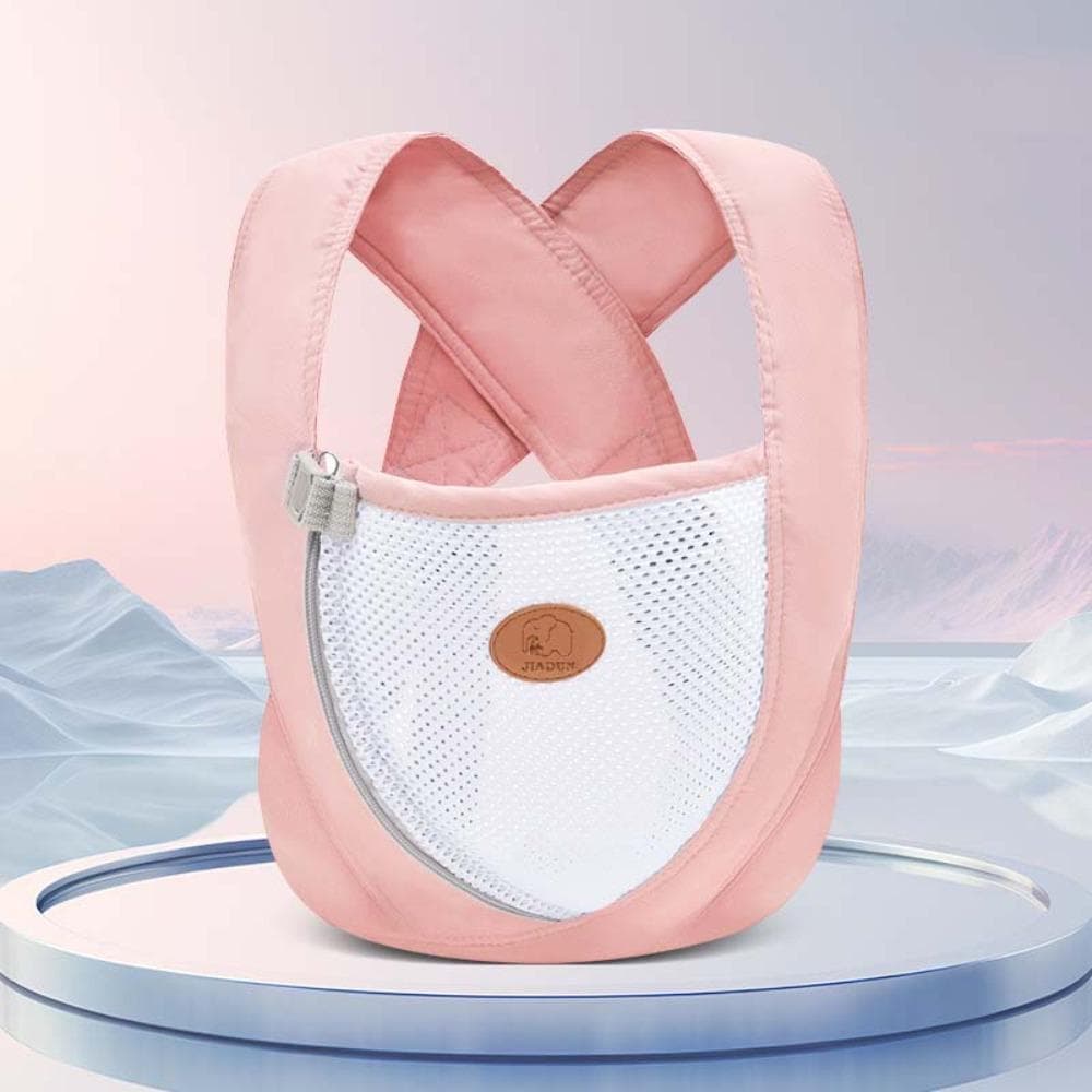Infant Kangaroo Bag Baby Wrap Carrier Newborn Front Holding Newborn Sling Wrap Baby pink