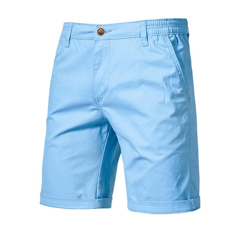 Usegiraffe Summer Men's Shorts Casual Pants Men's Bottoms Comfortable Cotton High Quality Men's Pants Simple Business Fashion Slim 30 blue