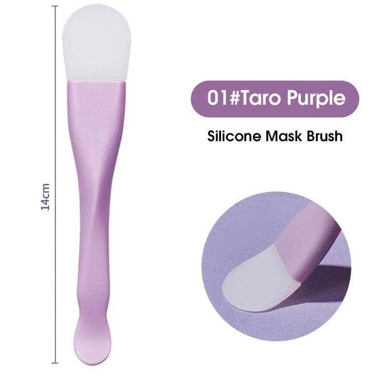 Double Head Silicone Facial Mask Brush Face Cleaning Scraper Daub Type Brush Beauty tool purple