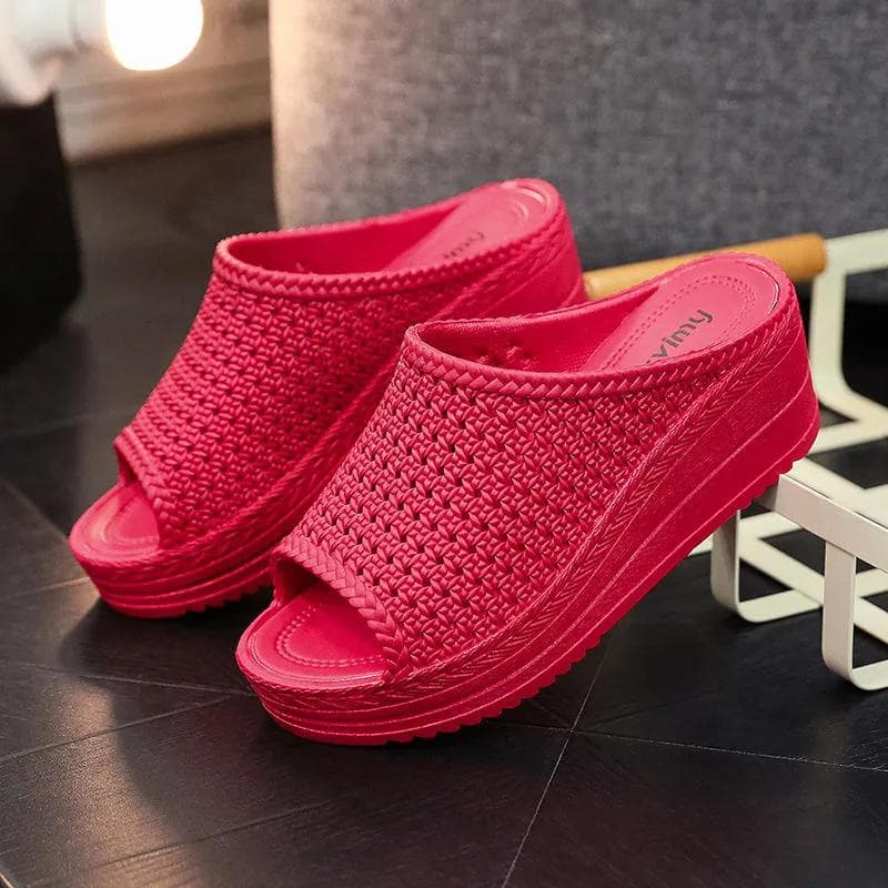 Outer Wear Slippers Women's Trendy Fashion Thick Bottom Non-slip Waterproof Slippers 35