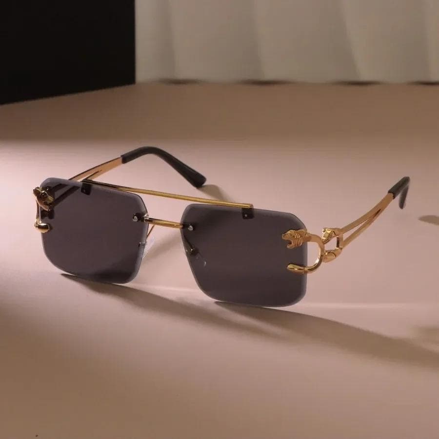 Metal Rimless Square Sunglasses Classic Unisex Designer Brand Sun Glasses Women Men Mirror Lens Multiple Colors Oculos De Sol Other