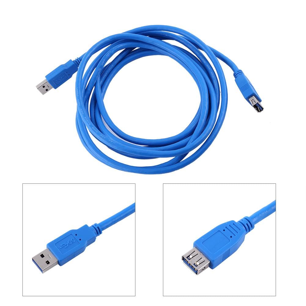 1m1.8m3m USB 3.0 A Male to Female Extension Data Sync Cable High Speed 1m