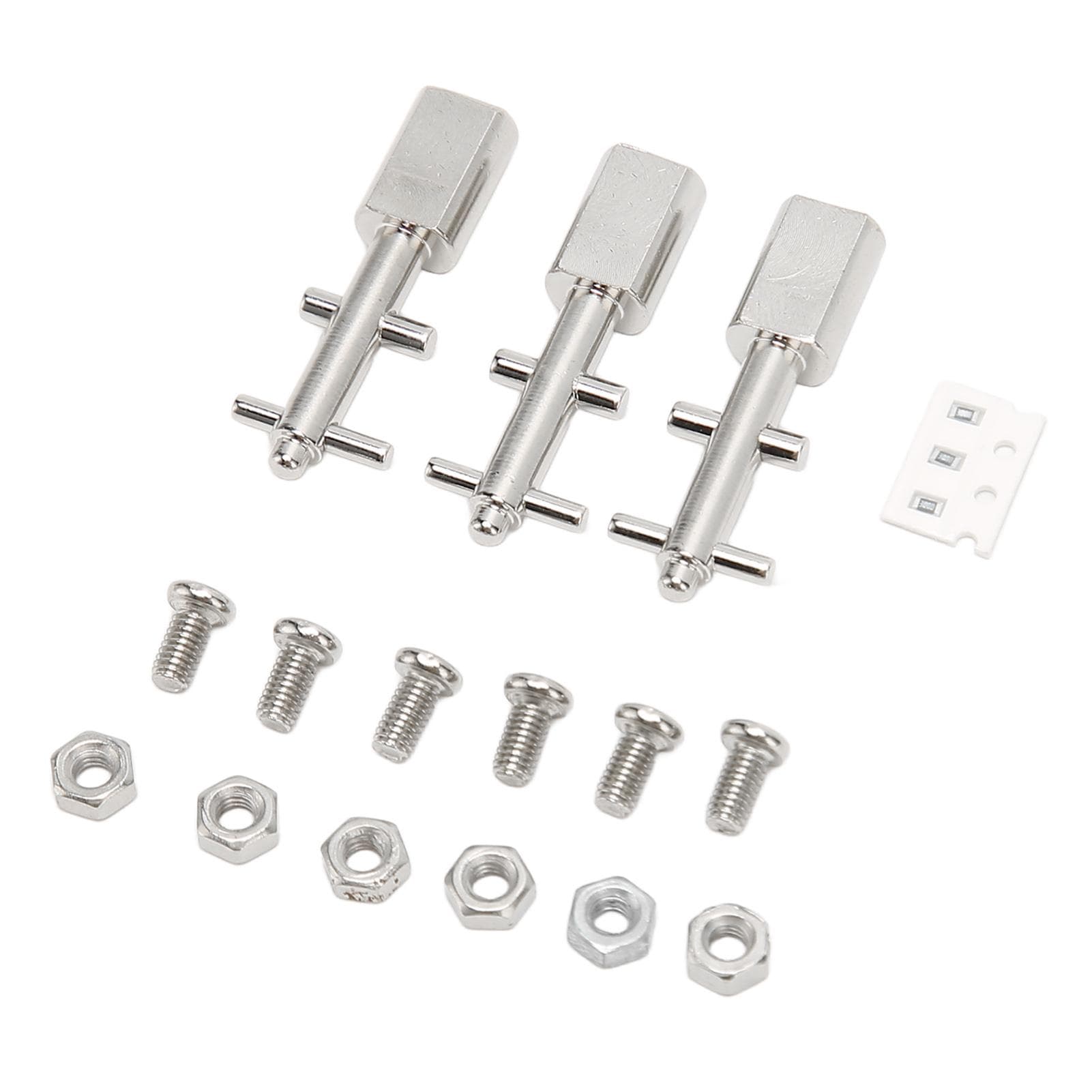 3pcs Toggle Switch Matte Chrome Coating Heavy Duty Toggle Flick Switch with Button for REVOX B77