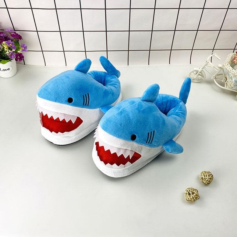 Cute Panda crocodile Anti-slip Shoes shark Unisex Winter Warm Indoor Cute Cartoon Plush Unicorn Bear Cat Cow Duck Rabbit Cosplay Slippers 35-43