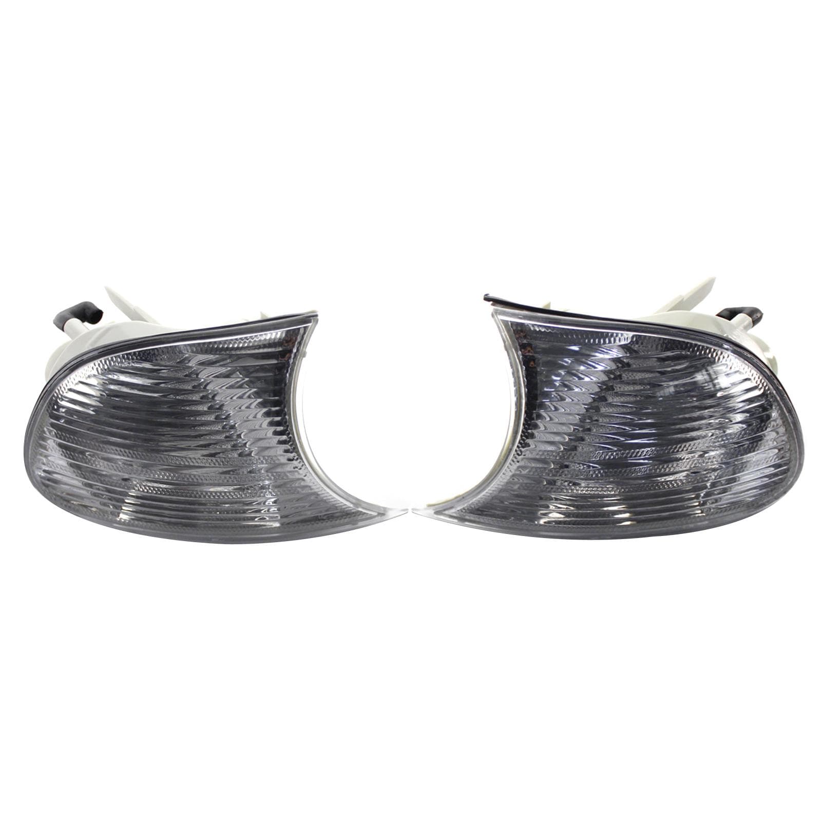 1 Pair Corner Lights Clear Lens White 63126904307 63126904308 Left & Right Replacement for BMW 3 white