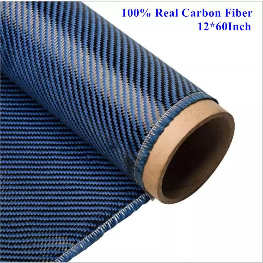 Blue & Black Twill Weave Carbon Fiber Cloth 3K 2x2 Twill Weave Honeycomb Fabric