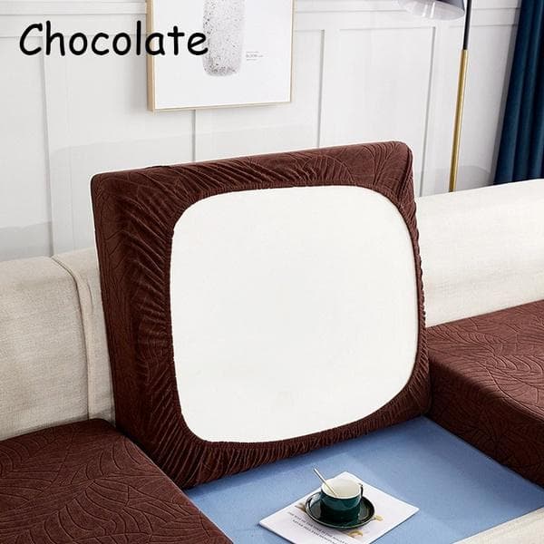 Multi-size Waterproof Sofa Seat Cover Jacquard Elastic Sofa Cushion Cover Sofa Cover 50-65cm dark coffee