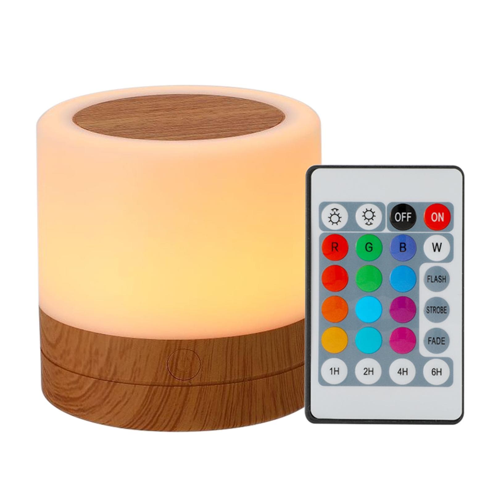 Desktop Leds Colorful Night Light Bedroom Bedside USB Touching RGB Night Lamp with Remote-Controller white