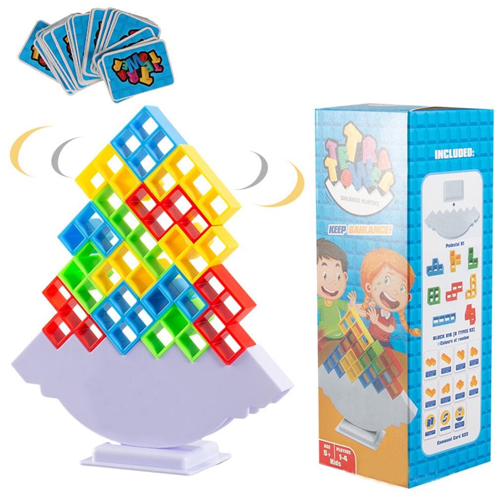 Tetra Tower Balance Game Perfect for Family Games, Parties, Travel