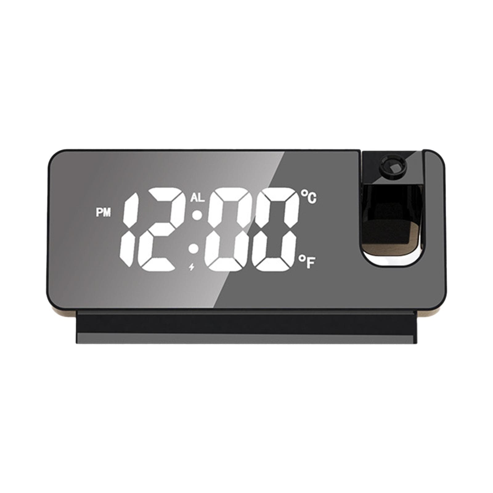 Digital LED Projection Alarm Clock Table Clock Bedroom Bedside Clock Sleep Timer Large Ceiling black