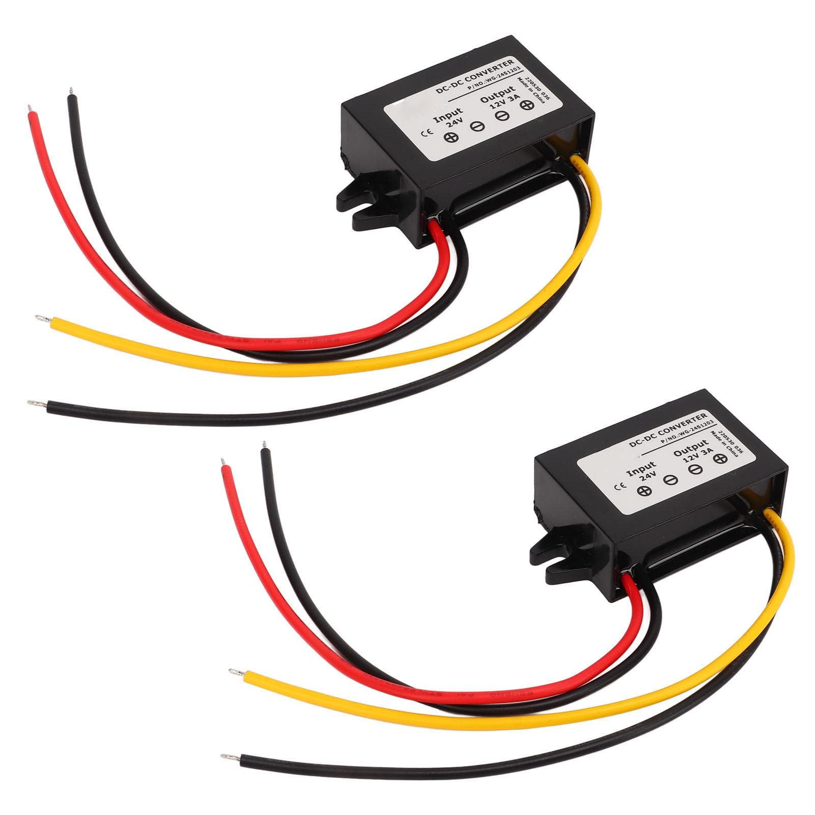 DC to DC Converter 18?40V to 12V 3A 36W IP68 Waterproof Universal Car Buck Regulator Module