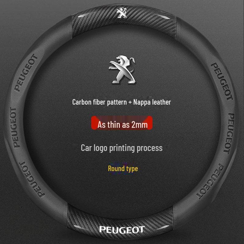 Peugeot Steering Wheel Cover for 206, 207, 301, 307, 308, 408, 508L - All Seasons 38 cm