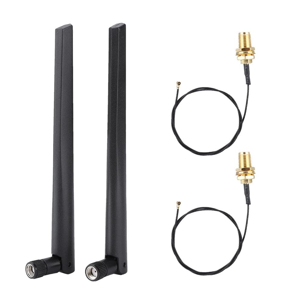 2PCS M.2NGFF Wireless Network Card Cable and 2x5DBi Antenna for Intel 9560NGW 9260AC7265AC