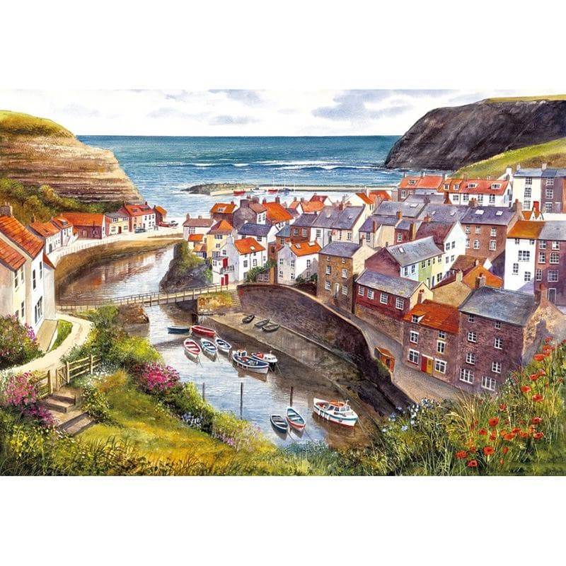 Diamond Painting Full Drill House River Boat Picture Mosaic Diamond Embroidery 20X30CM