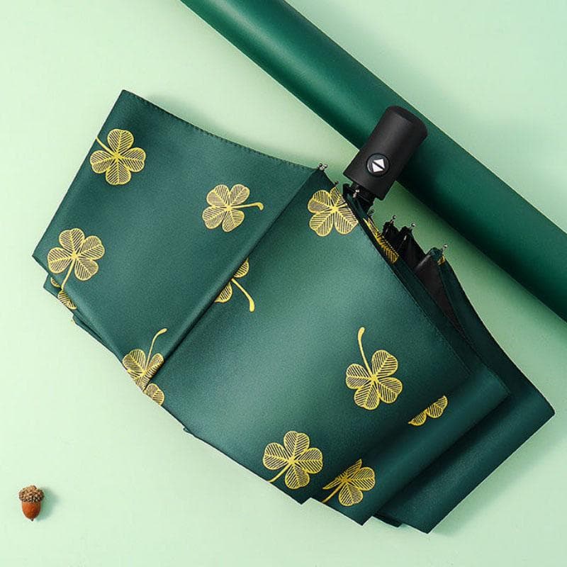 Antique Sunscreen Automatic Anti-ultraviolet Sunshade Dual-use Folding Umbrella 28cm