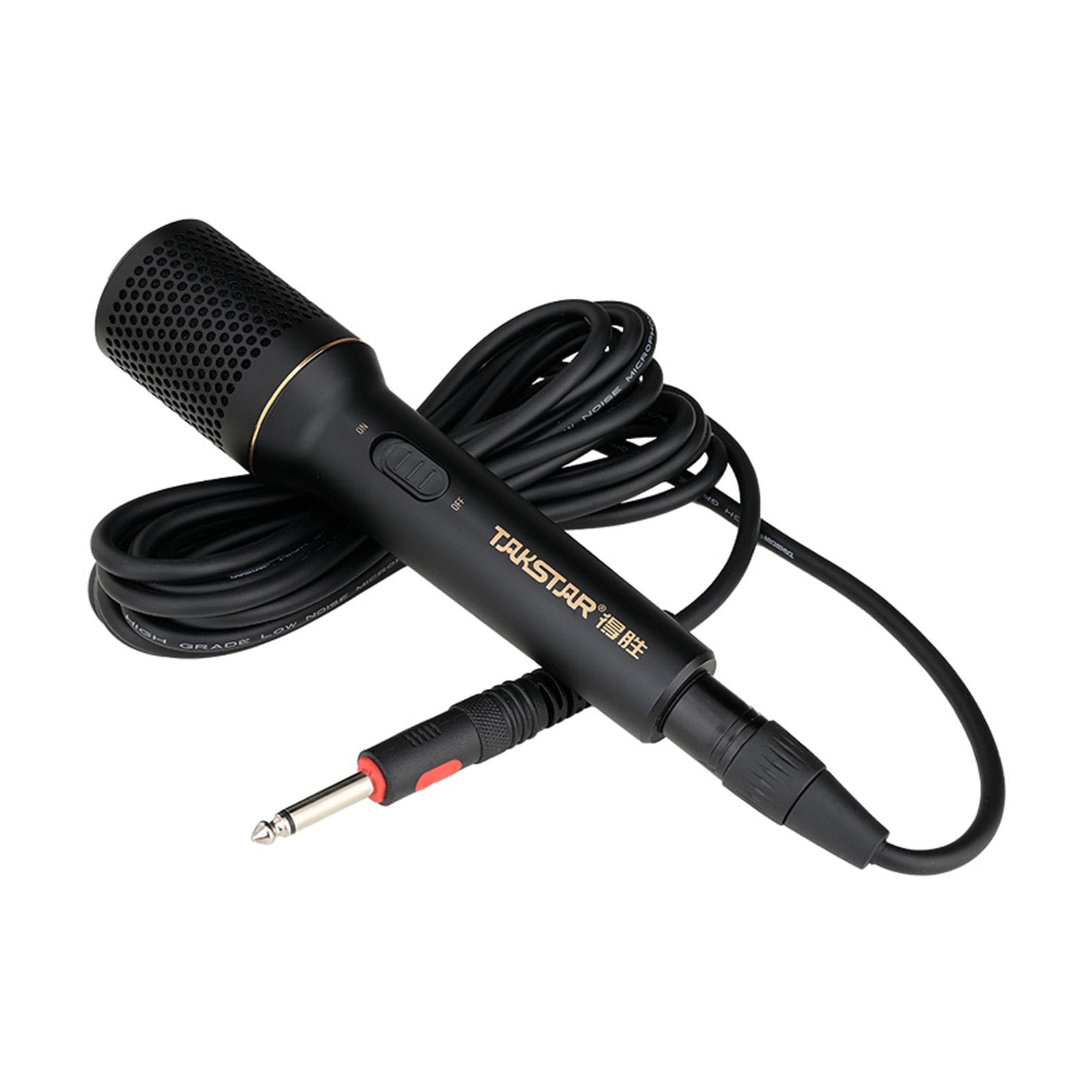 TAKSTAR Handheld Microphone Cardioid Dynamic Vocal Mic Wired XLR Microphone with On and Off Switch black