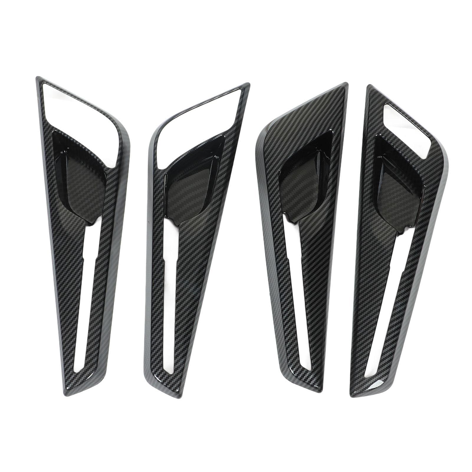 4Pcs Car Interior Door Handle Bowl Cover Trim Carbon Fiber Style Replacement for Kia EV6 2022 Up