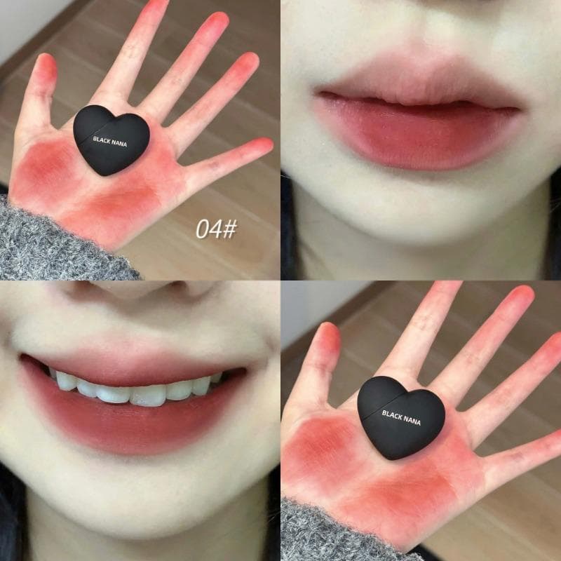 Heart Lipstick Velvet Matte Lip Mud Clay Lip Gloss Liquid Lip Tint Cream Pigment Long Lasting Lips Makeup Cosmetics
