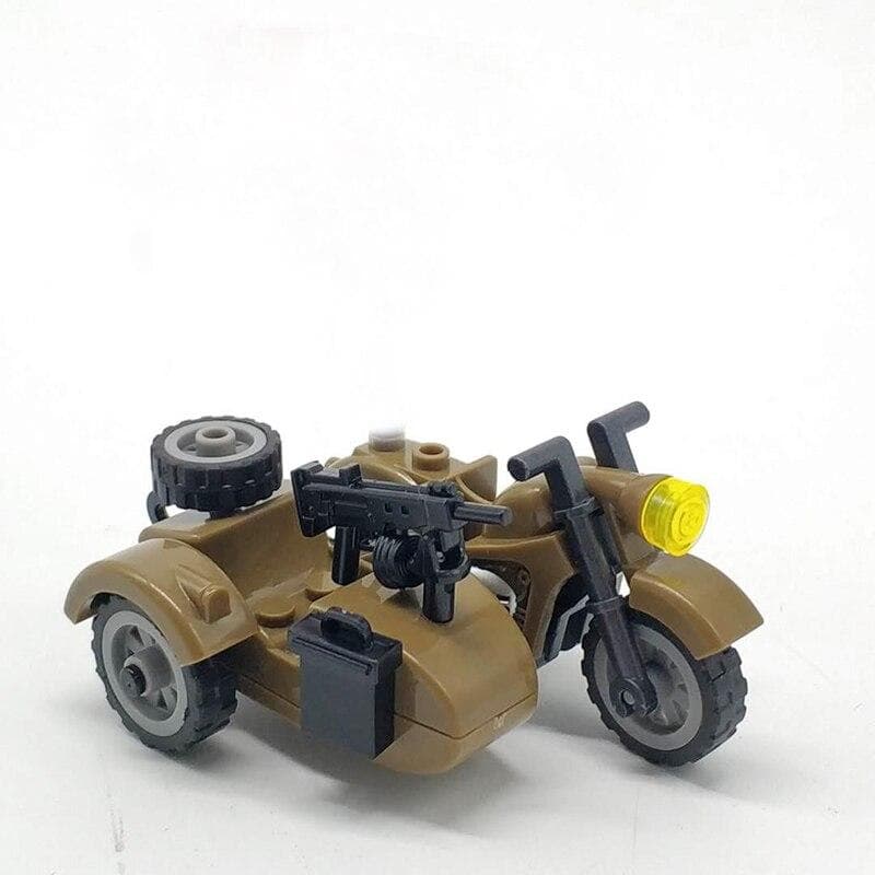 WW2 Military German Motorcycle Building Blocks Japanese Army Motorcycle Model Soldiers Parts Weapons Accessories Blocks Bricks 2