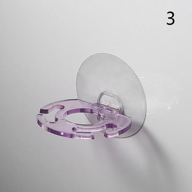 Self-adhesive Wall Mount Toothpaste Toothbrush Holder Storage Rack Shaver Holder Bathroom Organizer Shelves Accessories purple