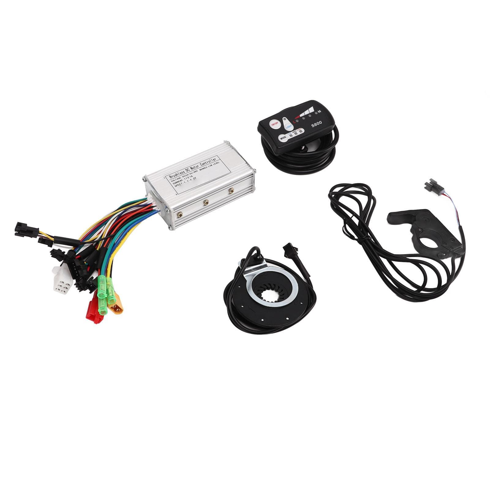 Electric Bike Motor Controller Kit Brushless Motor Sine Wave Controller Booster Thumb Throttle