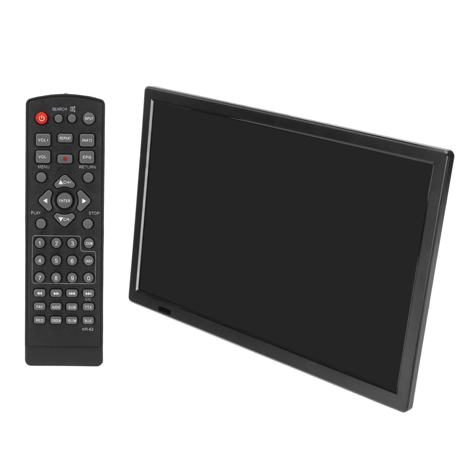 15.5 Inch Portable Digital TV Support 1080P Video Mini HD Television for Outdoor US Plug
