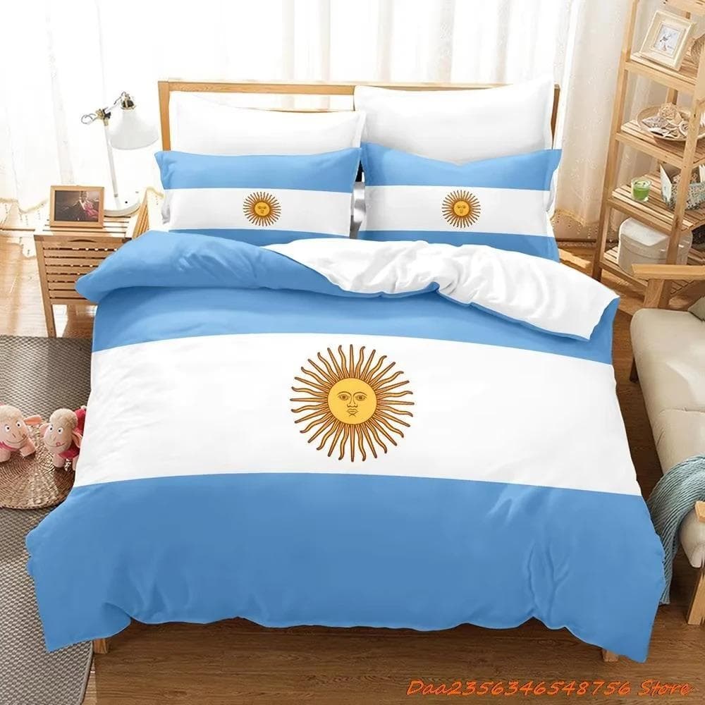 Argentina Flag Bedding Set Single Twin Full Queen King Size Bed Set Adult Kid Bedroom Duvet cover Sets 3D Print Bed Sheet Set 70x133cm 2pcs