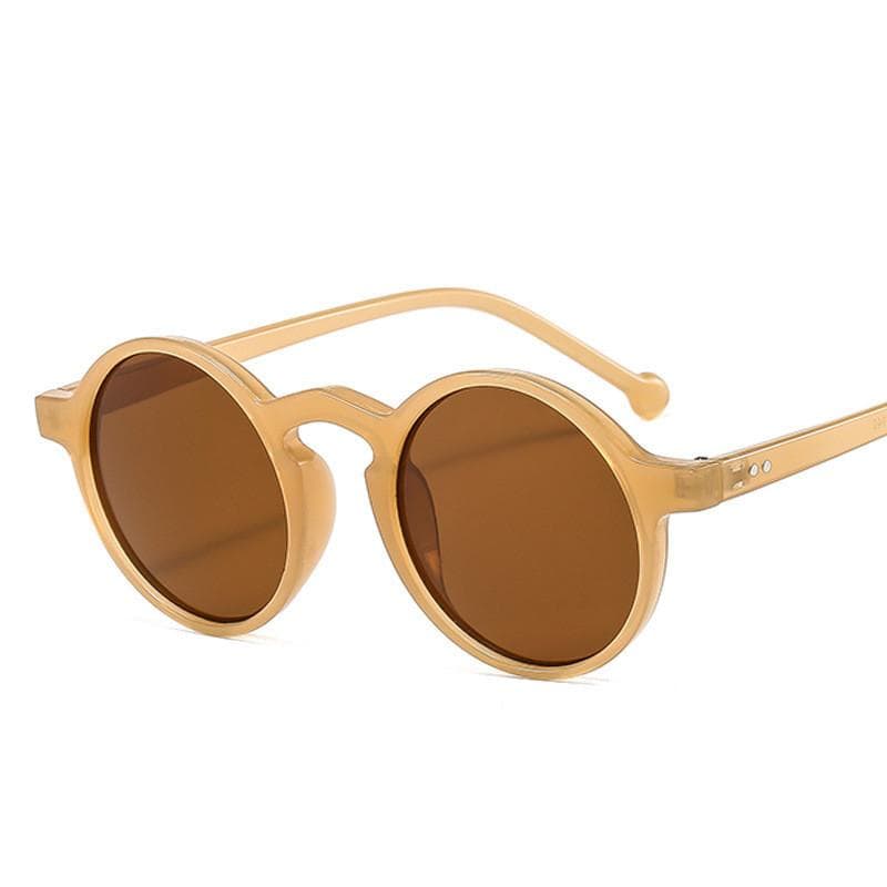 Classic Small Round Sunglasses Women Men Punk Steampunk Vintage Goggles Black Shades UV400 Protection with bag and cloth