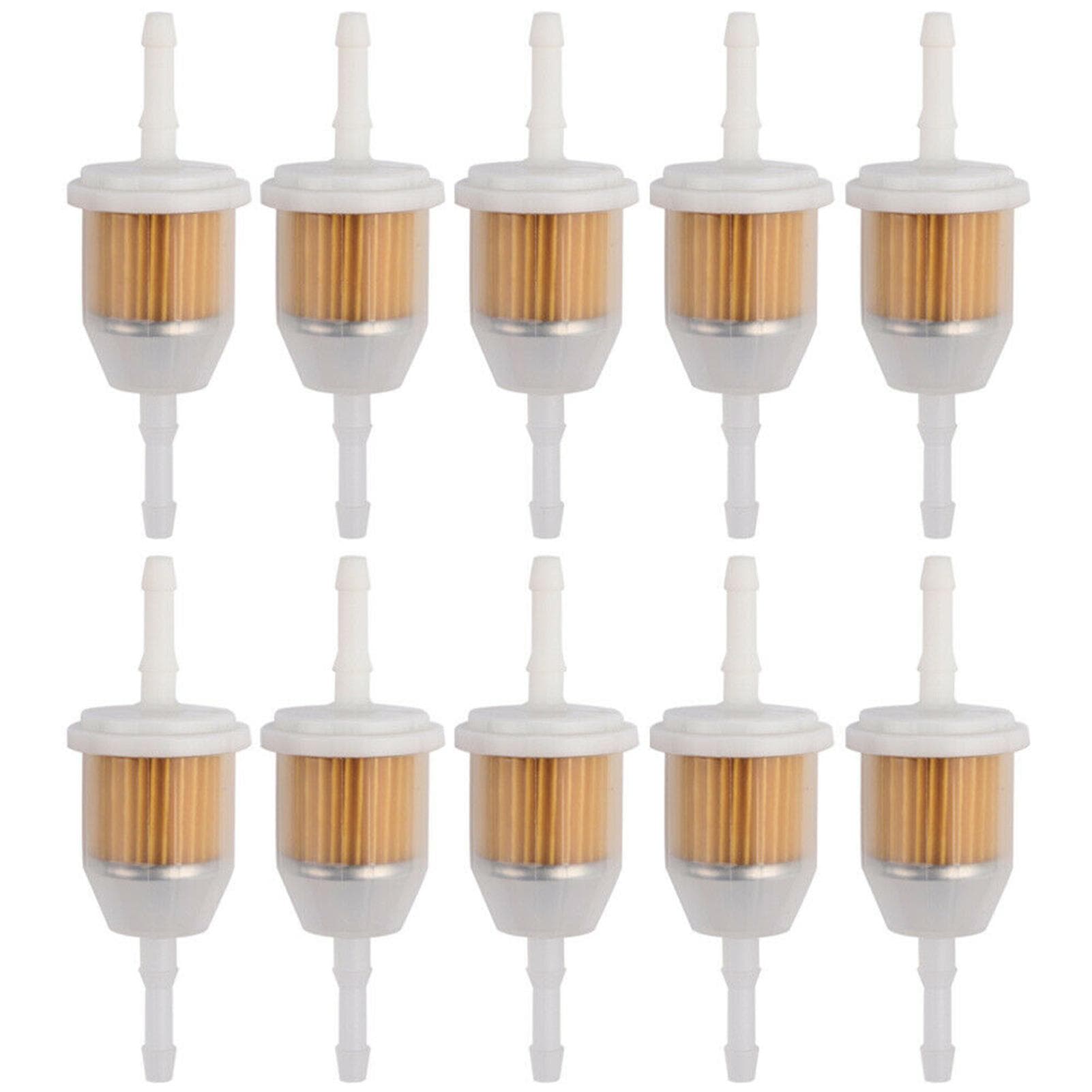 10Pcs 6MM x 8MM 1/4'' 5/16'' Inline Fuel Gas Filter for Lawn Mower Small Engine 10Pcs