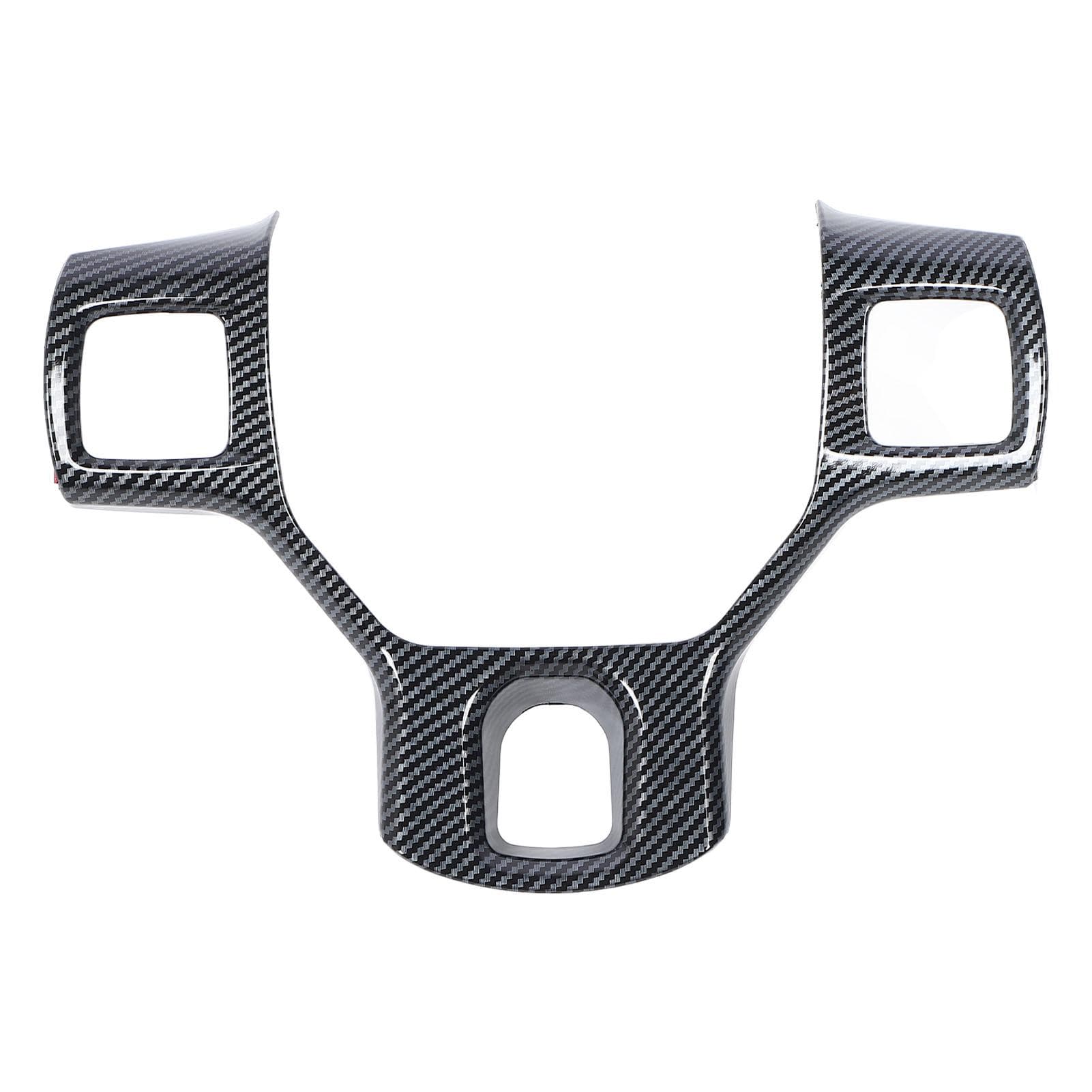 Steering Wheel Cover Trim Carbon Fiber Pattern Interior Decoration Steering Wheel Button Frame Trim