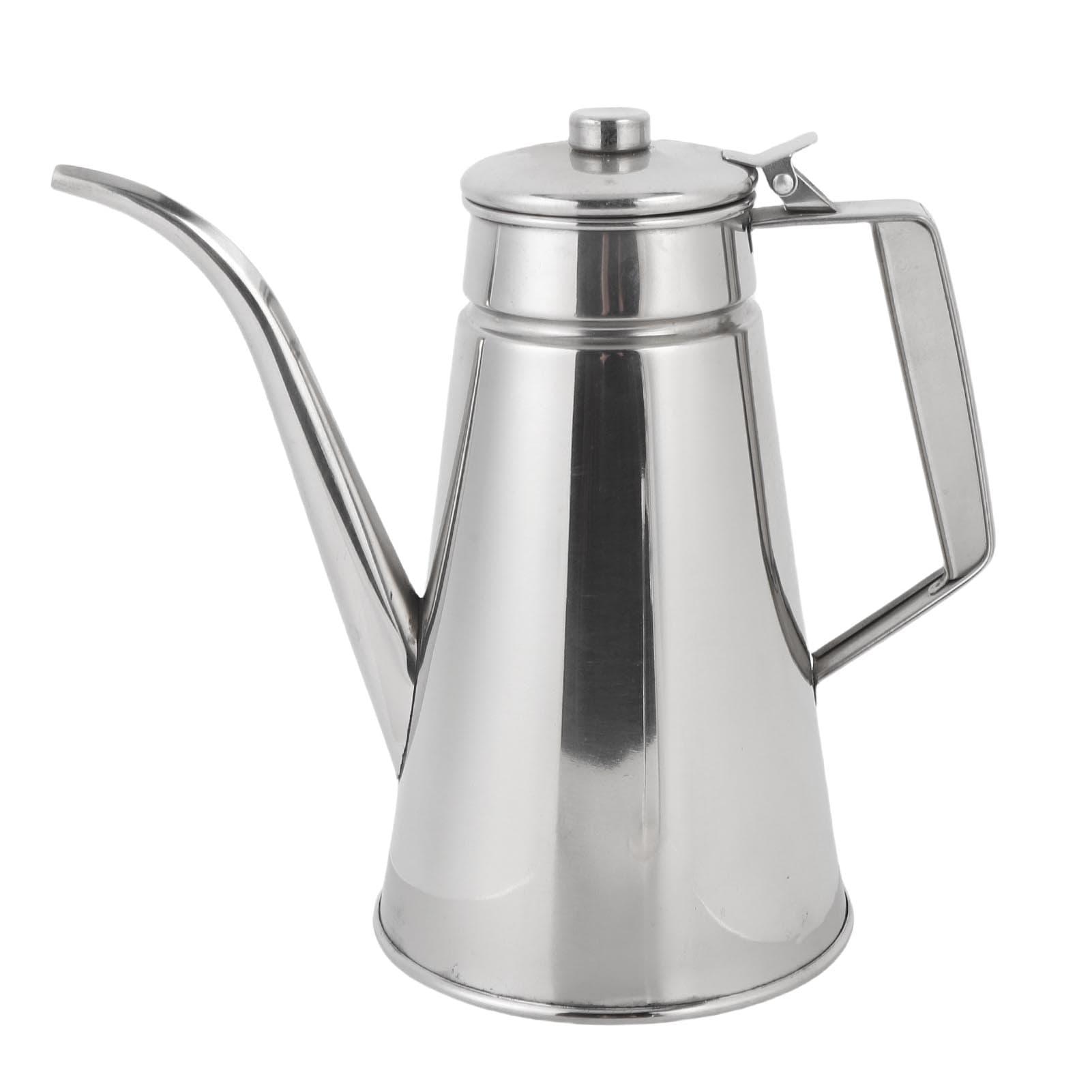 304 Stainless Steel Oil Pot Container with Lid Long Spout Leakproof Soy Sauce Vinegar Dispenser Oil L 1.2L
